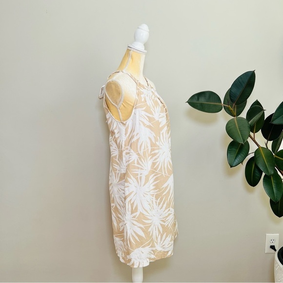 Gap Tie- Back Palm Print Halter Linen Dress - Picture 3 of 8